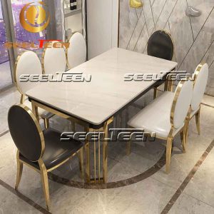 Stainless steel dinner table