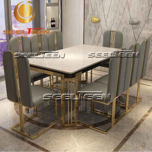 Stainless steel dinner table