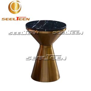 Gold round coffee table