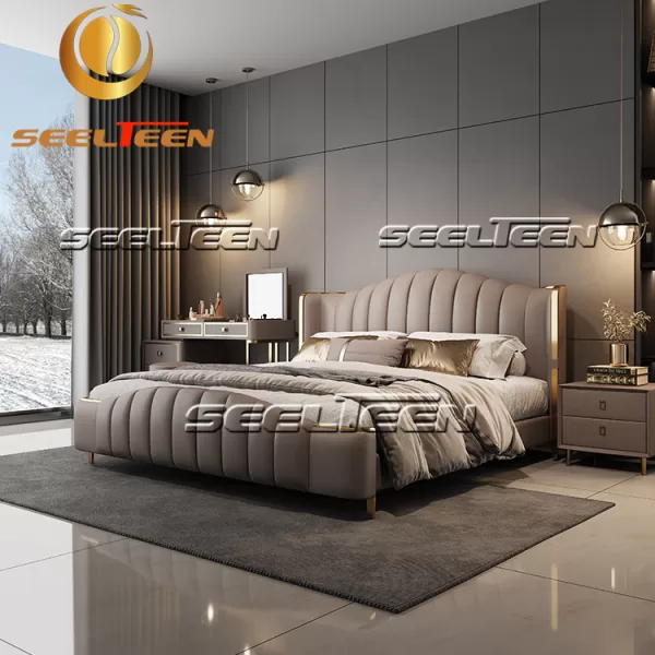 Queen platform bed frame