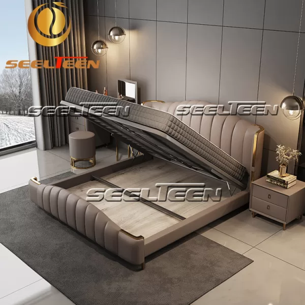 Queen platform bed frame