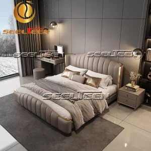 Queen platform bed frame