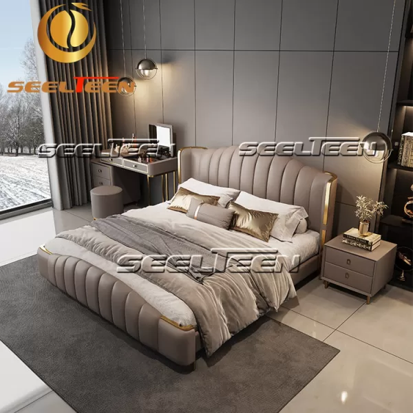 Queen platform bed frame