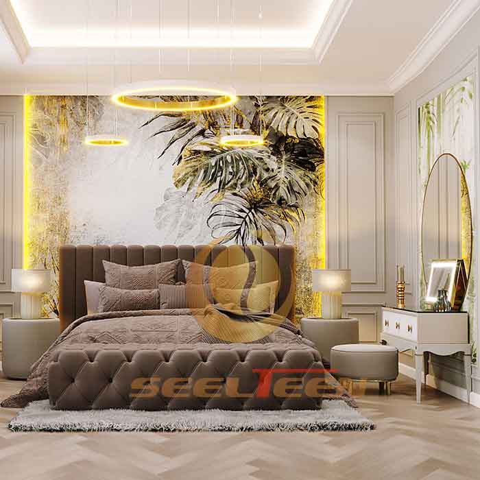 Platform beds comfortable queen size frame bed Seelteen