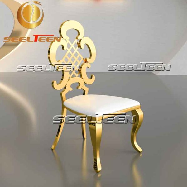 Gold wedding dining chair