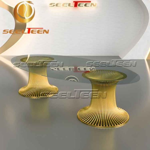Glass table for restaurant