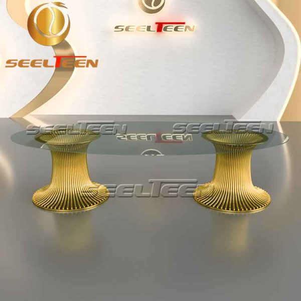 Glass table for restaurant