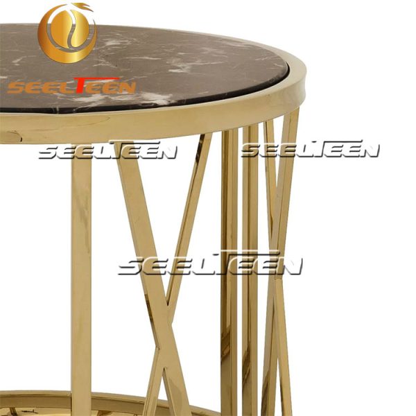 Brown marble coffee table