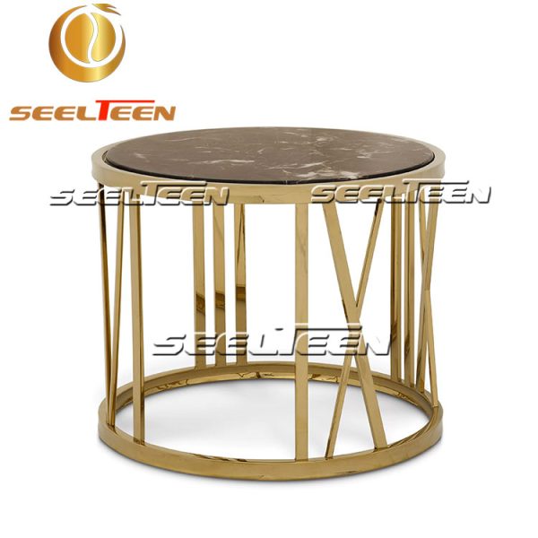Brown marble coffee table