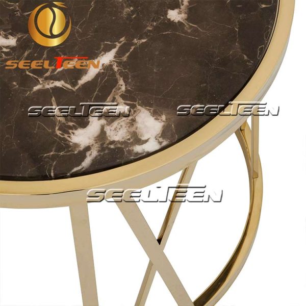 Brown marble coffee table