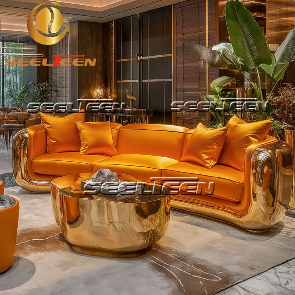 Bright Orange Sofa
