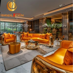 Bright Orange Sofa