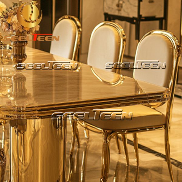 Dining Room Table with Upholstered Chairs