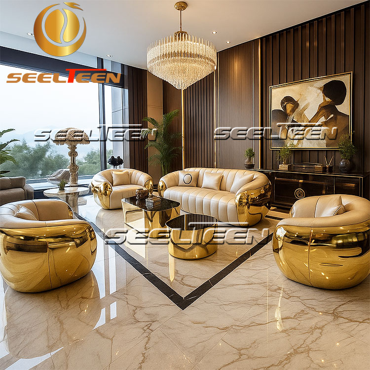 Exceptional Living Rooms with Stainless Steel Sofas