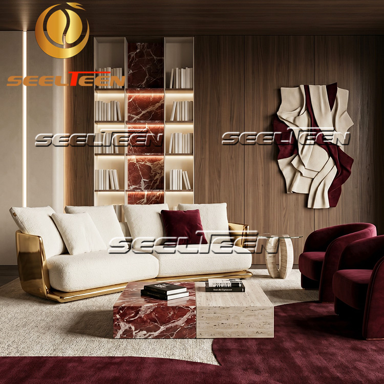 The Sculptural Gold Sofa That Defines Modern Luxury Living