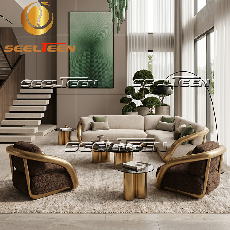 The Curved Sofa Trend Taking Over High-End Living Rooms