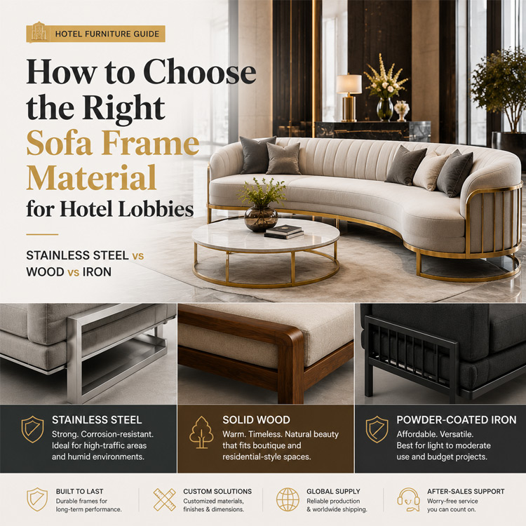 How to Choose the Right Sofa Frame Material for Hotel Lobby
