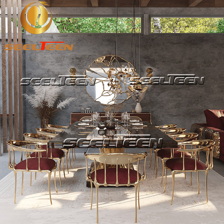 Luxury Stainless Steel Dining Chair